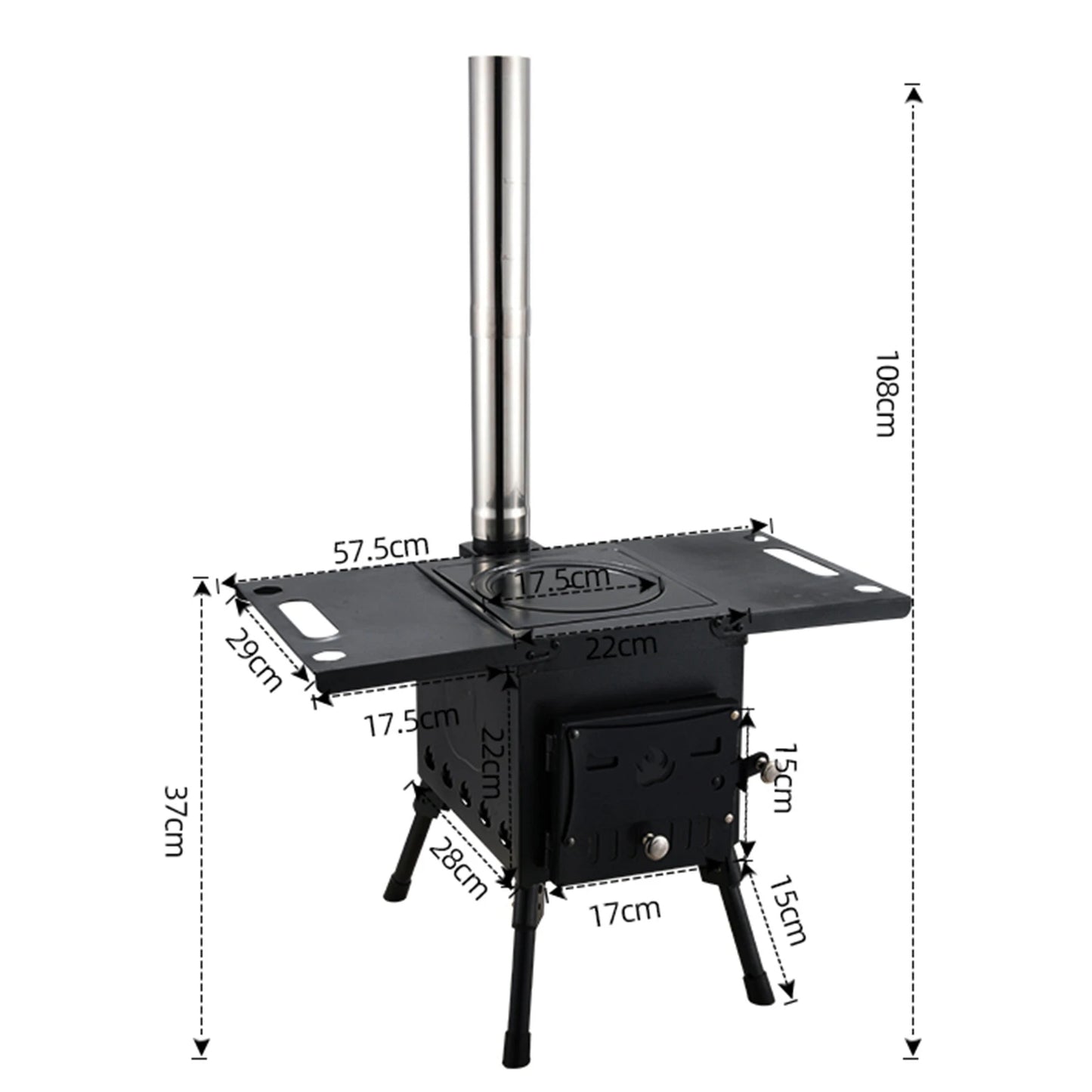 Portable Outdoor Wood Burning Camping Stove With Folding Design
