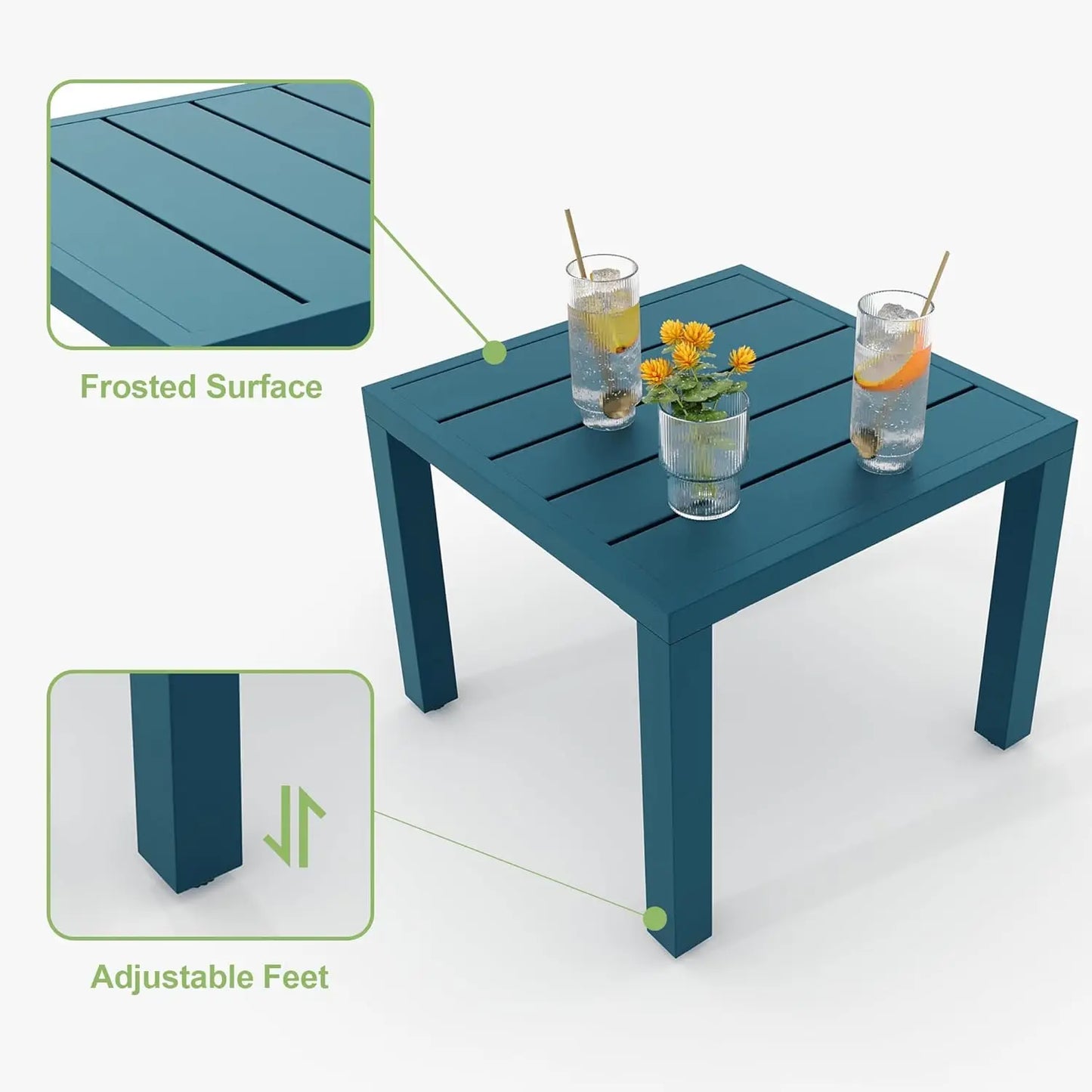 TWISTER.CK Patio Bistro Set 3-Piece Outdoor Table And Chairs