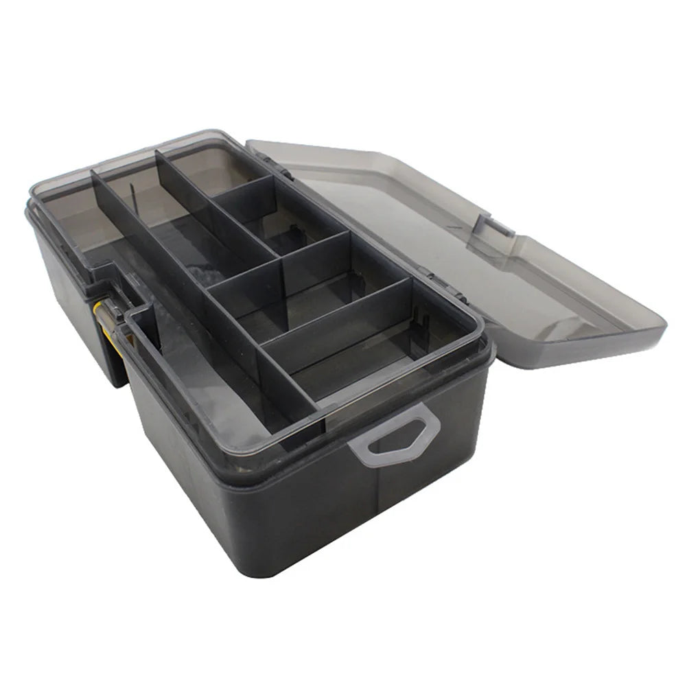 Portable Plastic Fishing Tackle Box With Lure Storage
