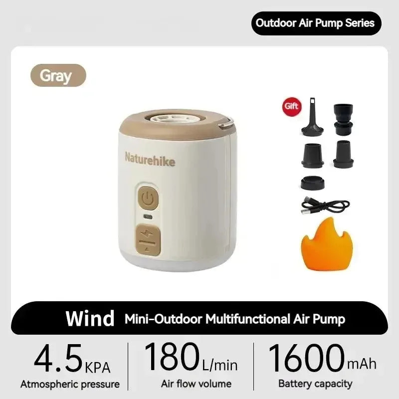 Naturehike Portable Air Pump For Inflatable Mats And Camping