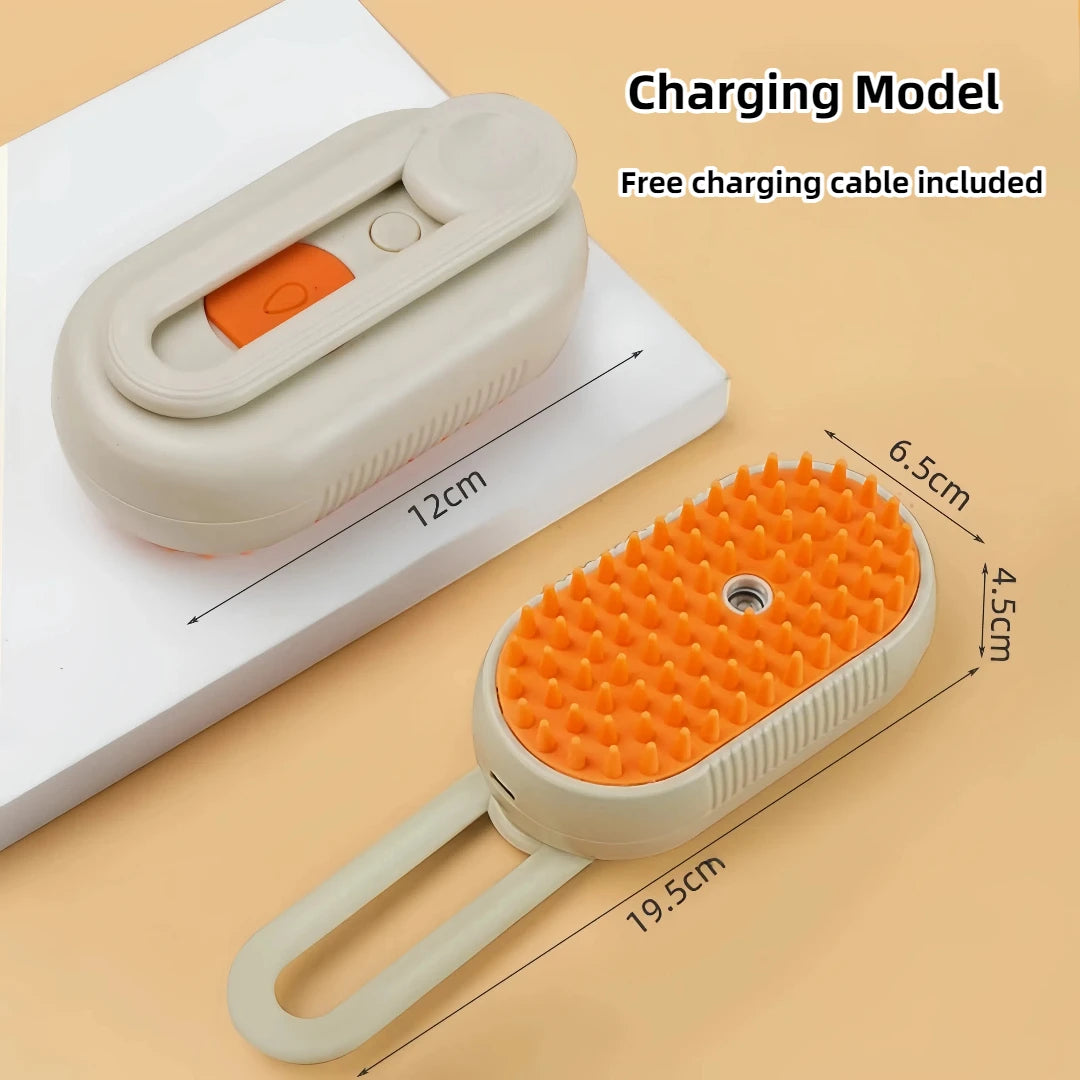 Three In One Electric Cat And Dog Grooming Brush Steam