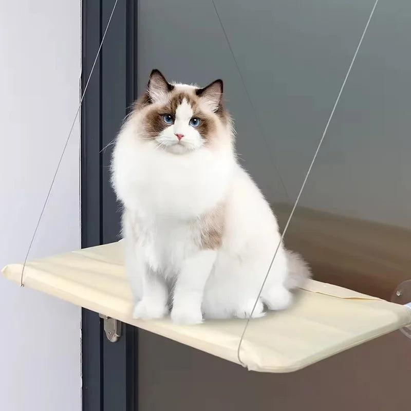 Ultra Soft Cat Window Hammock Bed Secure Mounting Space Saving Perch
