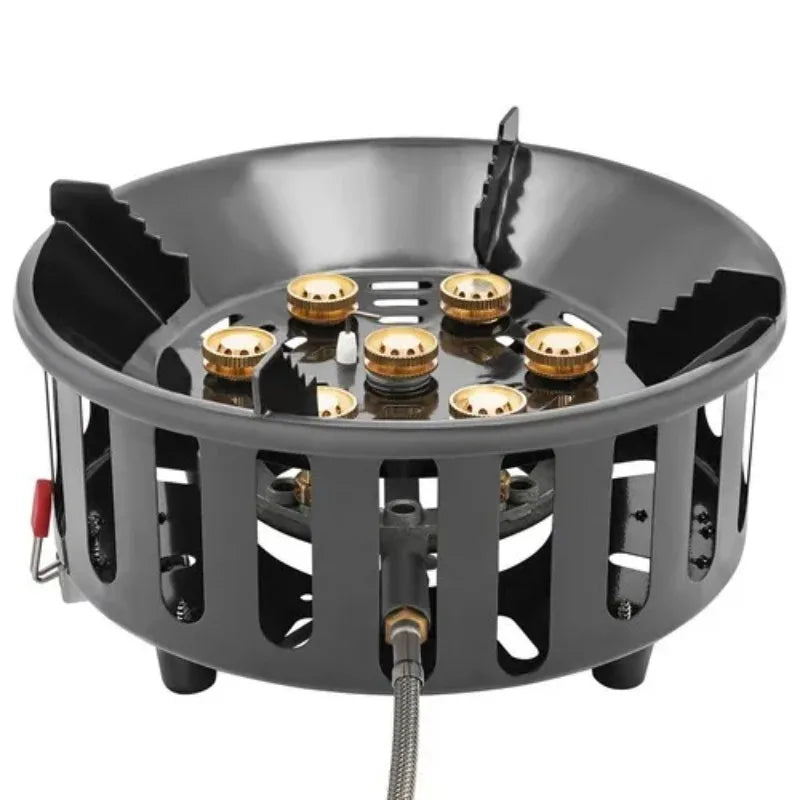 Portable Camping Stove With 3 Adapters And Windproof Ignition
