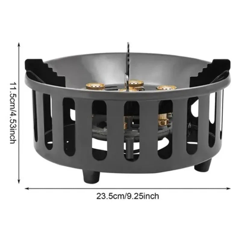 Portable Camping Stove With 3 Adapters And Windproof Ignition