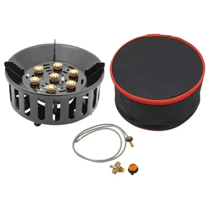 Portable Camping Stove With 3 Adapters And Windproof Ignition