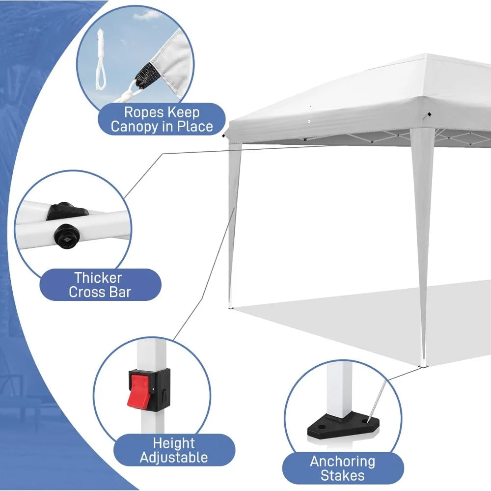 Pop Up Canopy Tent With Six Sidewalls And Carry Bag