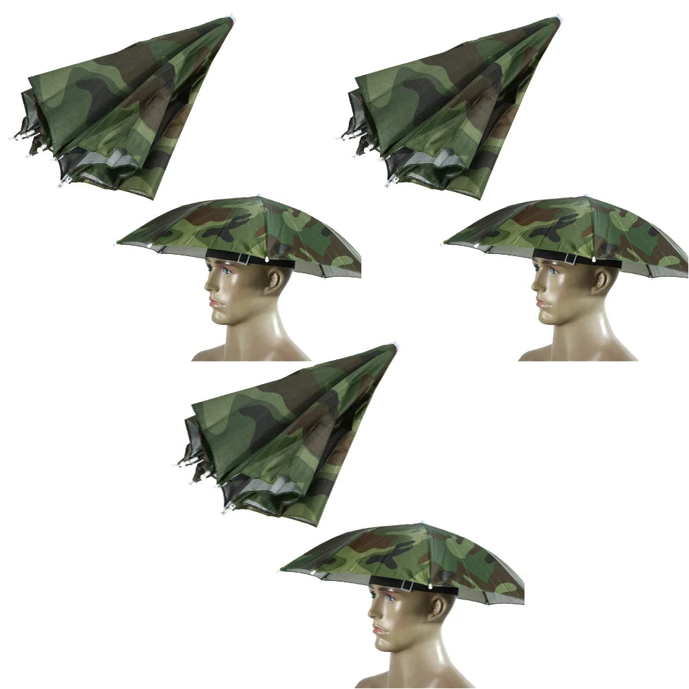 APWIKOGER Foldable Waterproof Outdoor Umbrella Hat For Camping