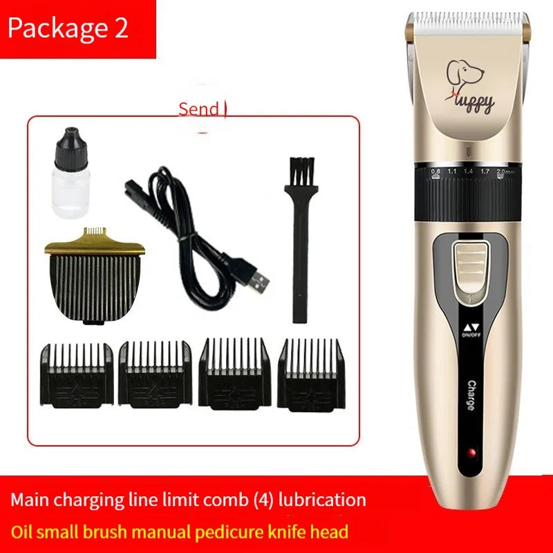 Cordless Dog Hair Clipper Kit Trimmer With Ceramic Blade