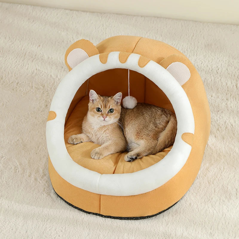 Cozy Cat Bed Warm Cave Cushioning for Cats and Dogs